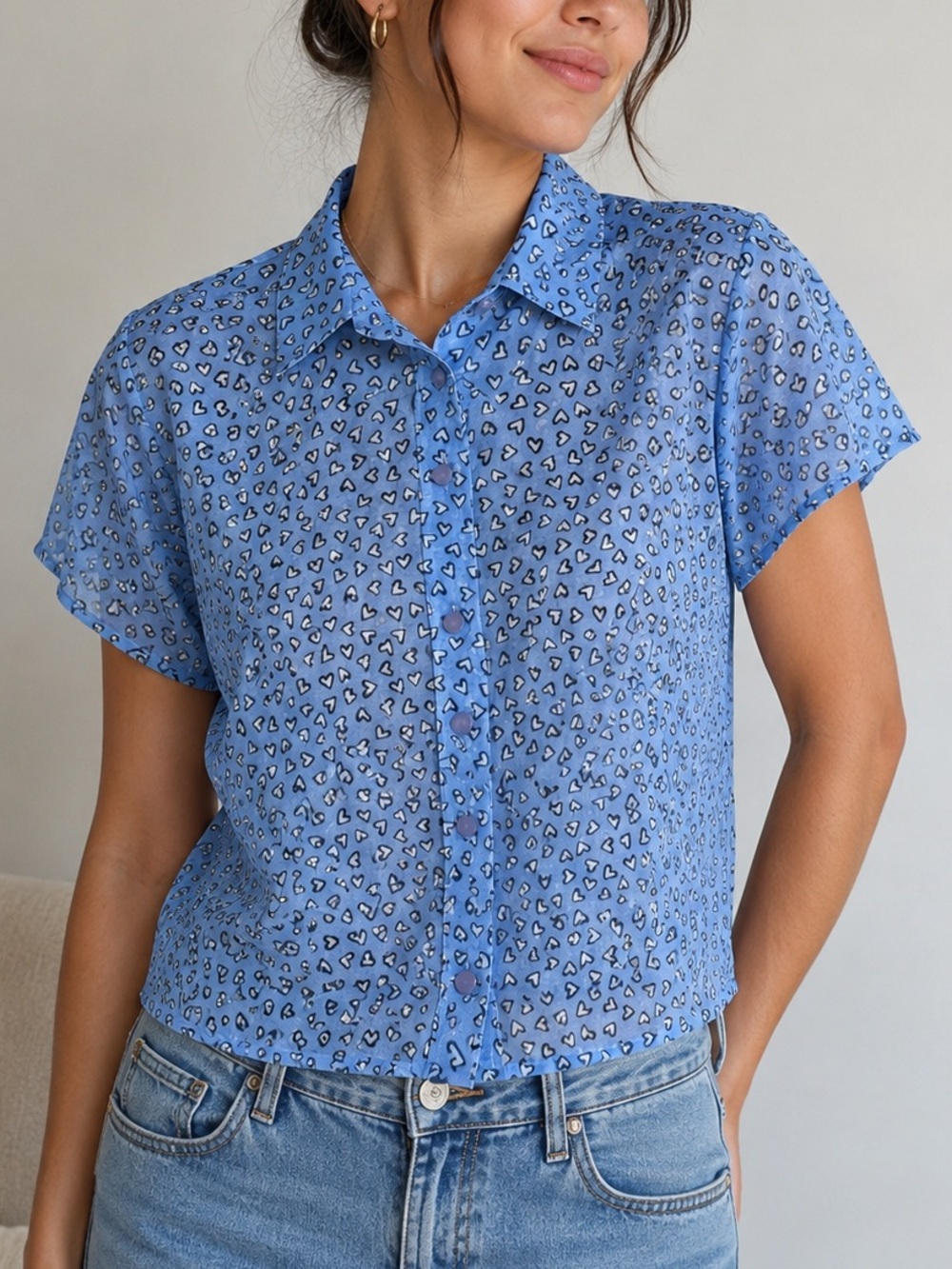 90s sheer blouse